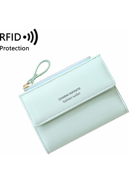 Kısa Cüzdan Rfıd Bayan Cüzdanı Çoklu Kart Yuvaları (Yurt Dışından)