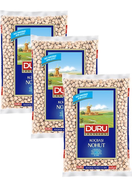 Koçbaşı Nohut 8 mm 1 kg x 3 Adet