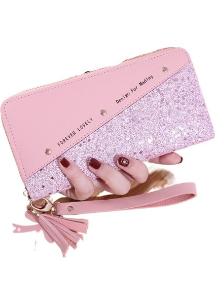 Bayan Uzun Fermuarlı Cüzdan Telefon Çantası (Yurt Dışından)