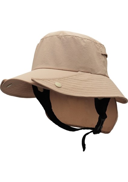 Ayrılabilir Balıkçı Şapkası Sürme Vahşi Macera Balıkçılık Çabuk Kuruyan Şapka Boyun Koruyucusu (Yurt Dışından)