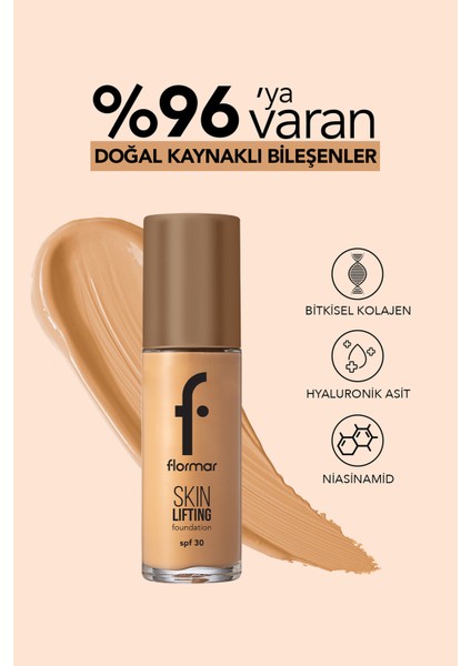 Skin Lifting Doğal Görünüm Veren Sıkılaştırıcı Etkili Fondöten (070 Medium Beige) 8682536059657