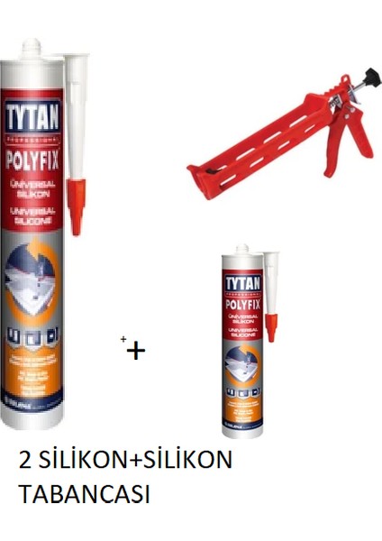 Silikon Tabancası +Silikon Şeffaf 2 Adet