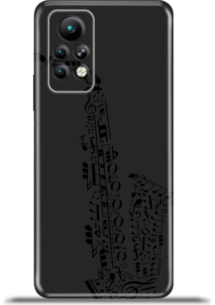 Infinix Note 11 Pro Kılıf Esnek Silikon Kamera Koruma 4K Desenli Özel Tasarım - Saksofon
