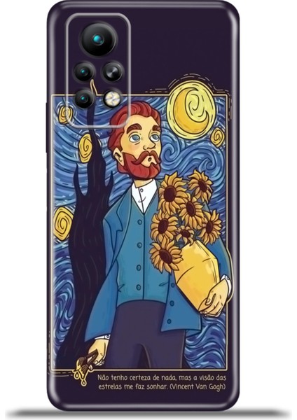 Infinix Note 11 Pro Kılıf Esnek Silikon Kamera Koruma 4K Desenli Özel Tasarım - Vangogh