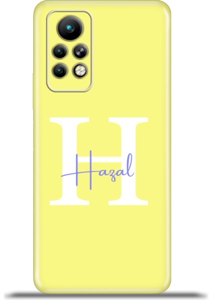 Infinix Note 11 Pro Kılıf Silikon Esnek Kamera Koruma Kişiye Özel Isim Harf Zao Sarı - H
