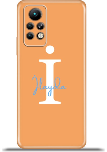Infinix Note 11 Pro Kılıf Silikon Esnek Kamera Koruma Kişiye Özel Isim Harf Zao Turuncu - I