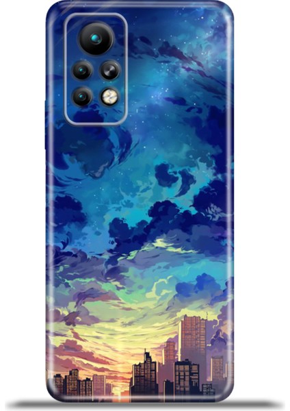 Infinix Note 11 Pro Kılıf Esnek Silikon Kamera Koruma 4K Desenli Özel Tasarım - Cloud City
