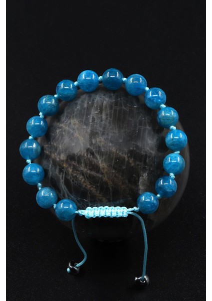 Apatit Doğal Taş Makrome Örme Bileklik