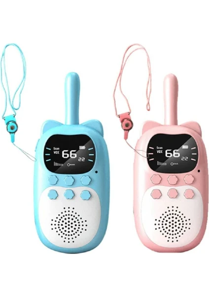 Çok Fonksiyonlu Çocuk Telsizi Walkie Talkie Interkom Ikili Paket