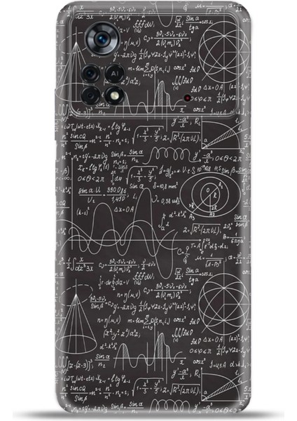 Xiaomi Poco X4 Pro Kılıf Esnek Silikon Kamera Koruma 4K Desenli Özel Tasarım - Quantum Fizik