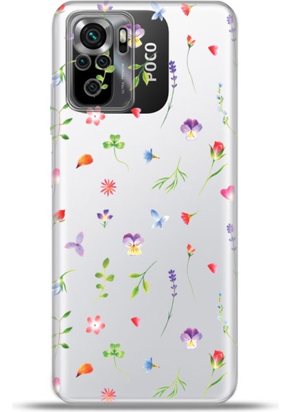 Xiaomi Poco M5S Kılıf Esnek Silikon Kamera Koruma 4K Desenli Özel Tasarım - Floral