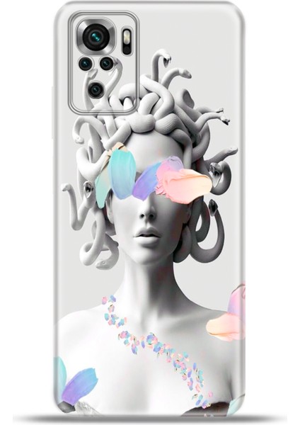 Xiaomi Poco M5S Kılıf Esnek Silikon Kamera Koruma 4K Desenli Özel Tasarım - Tanrıça