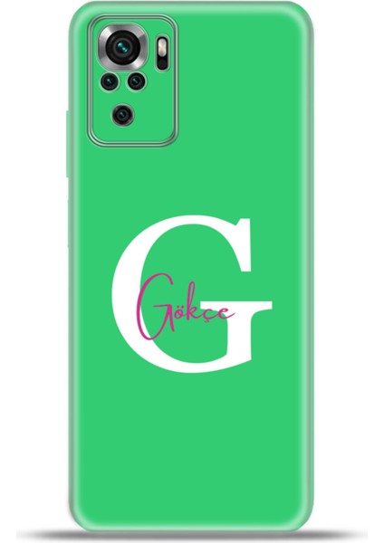 Xiaomi Poco M5S Kılıf Silikon Esnek Kamera Koruma Kişiye Özel Isim Harf Zao Yeşil - G