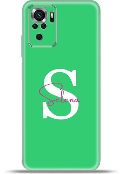 Xiaomi Poco M5S Kılıf Silikon Esnek Kamera Koruma Kişiye Özel Isim Harf Zao Yeşil - Ş