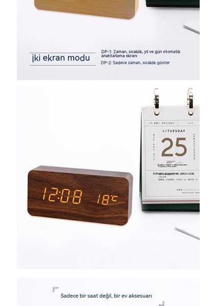 LED Ahşap Saat Elektronik Saat (Yurt Dışından) fırsatları