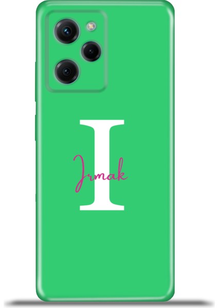 Xiaomi Poco X5 Pro Kılıf Silikon Esnek Kamera Koruma Kişiye Özel Isim Harf Zao Yeşil - I
