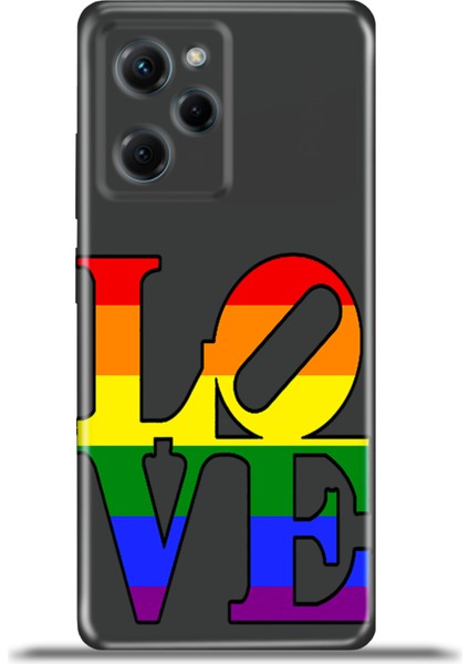 Xiaomi Poco X5 Pro Kılıf Esnek Silikon Kamera Koruma 4K Desenli Özel Tasarım - Pride Love
