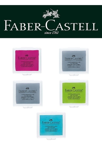 Hamur Silgi 5li (Pembe, Mavi, 2 Gri, Yeşil)