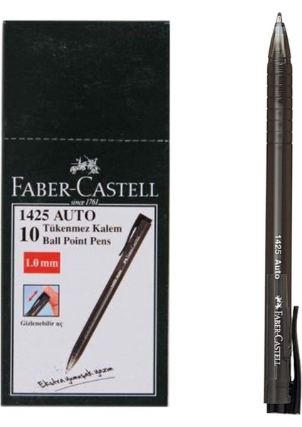 1425 Auto Tükenmez Kalem Siyah 10 Lu Paket