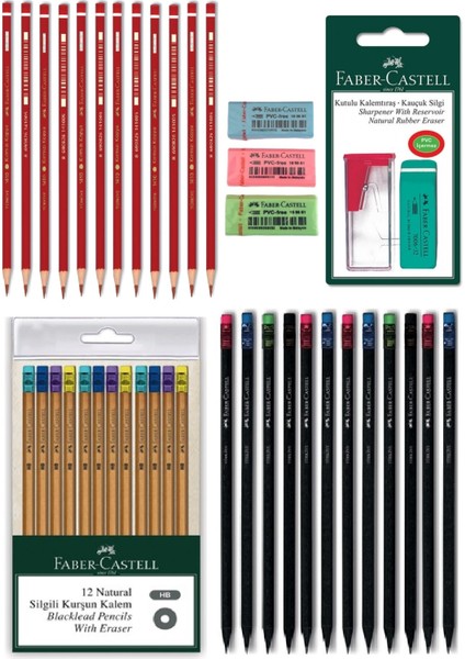 Kırmızı Kurşun Kalem Set 3 Karmaofis