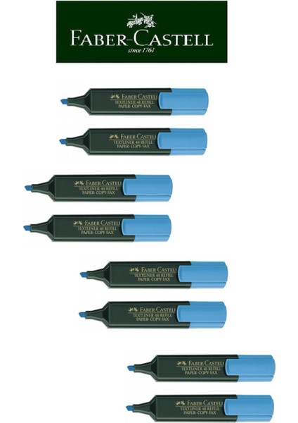Faber Castell Fosforlu Kalem Canlı Renkler 8li Mavi