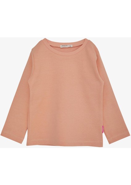 Kız Çocuk Uzun Kollu Tişört Basic 1-4 Yaş, Somon