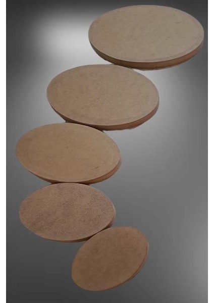 Hobi Adn Dekoratif Oval Tepsi Pano 5 Adet Cnc Kesim Ahşap Mdf Ham El Yapım fırsatları
