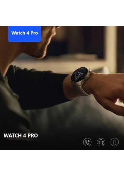 Watch 4 Pro Curved Amoled Ekran Android İos HarmonyOs Uyumlu Akıllı Saat Siyah