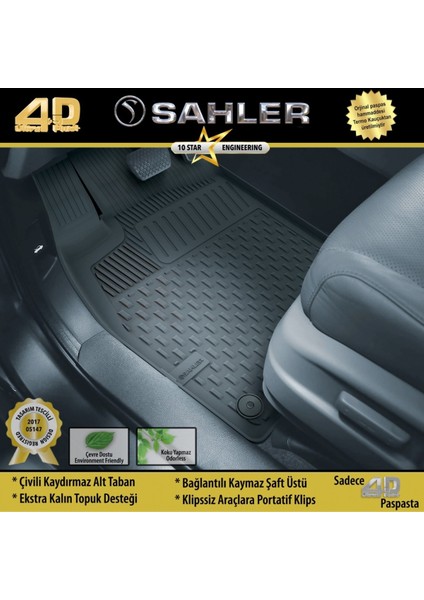 Peugeot 308 2022+ /astra L Sahler 4,5d Siyah Paspas