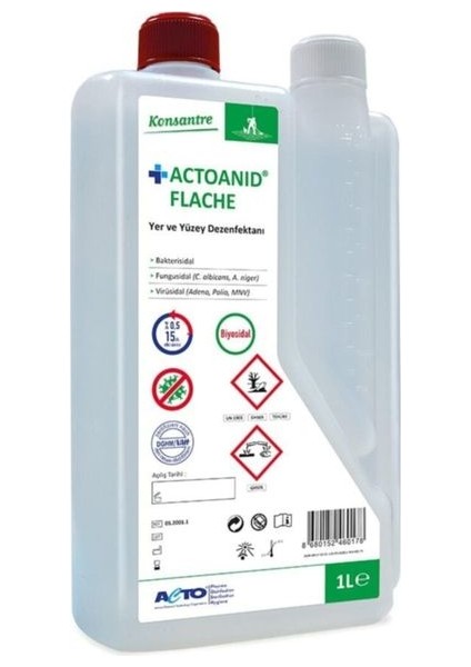 Anıd® Flache 1lt Konsantre Yer Ve Yüzey Dezenfektanı