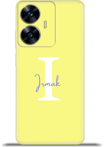 Realme C55 Kılıf Silikon Esnek Kamera Koruma Kişiye Özel Isim Harf Zao Sarı - I