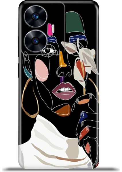 Realme C55 Kılıf Esnek Silikon Kamera Koruma 4K Desenli Özel Tasarım - Harmony