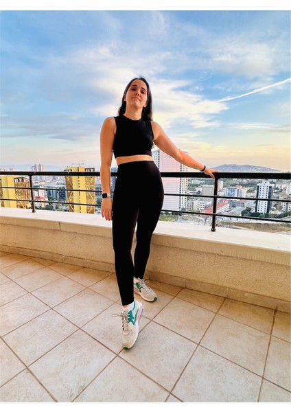 Yüksek Bel Toparlayıcı Spor Tayt Siyah fiyatları