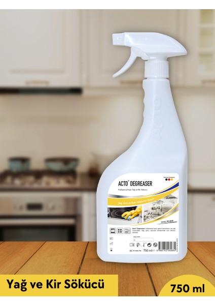 Degreaser 750 ml Kullanıma Hazır Yağ ve Kir Çözücü Etkili Formül