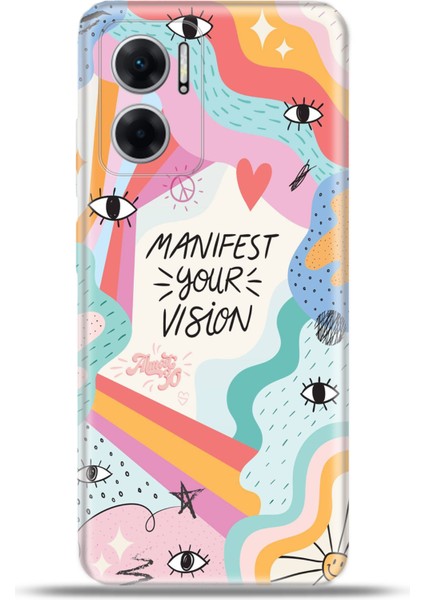 Xiaomi Redmi 10 5g Kılıf Esnek Silikon Kamera Koruma 4K Desenli Özel Tasarım - Manifest Vision