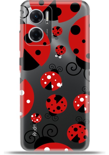 Xiaomi Redmi 10 5g Kılıf Esnek Silikon Kamera Koruma 4K Desenli Özel Tasarım - Uğur Böcelkleri