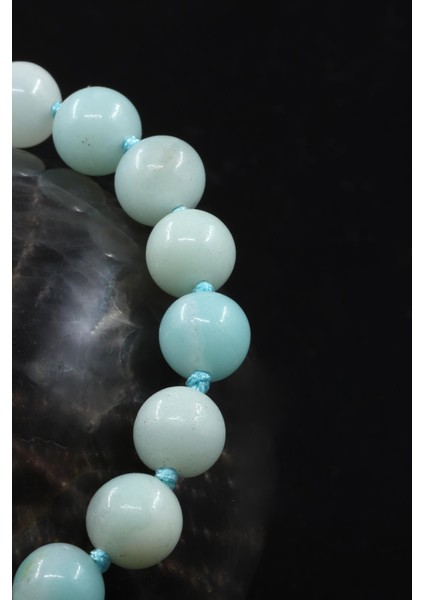 Amazonit Doğal Taş Makrome Örme Bileklik fiyatları