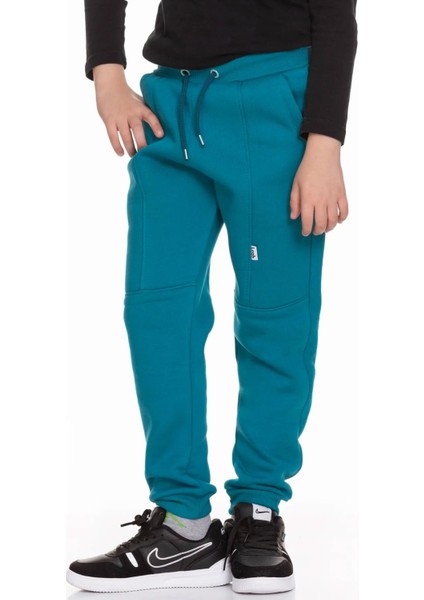 Kalın Jogger Cepli Unisex Çocuk Eşofman Altı Petrol Mavisi fiyatları