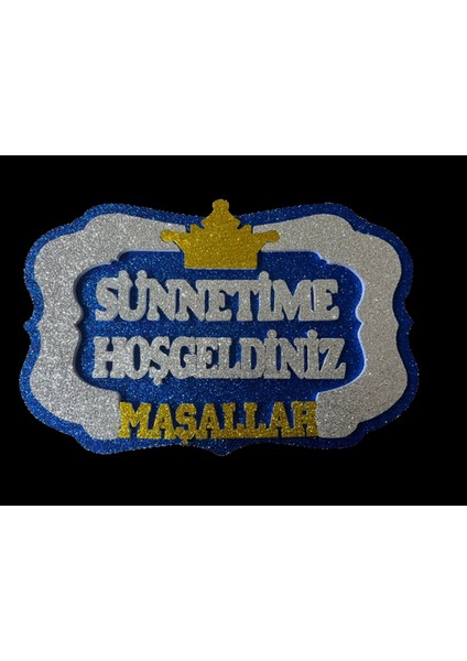 - Sünnetime Hoşgeldiniz Strafor Sünnet Kapı Süsü Dikdortgen