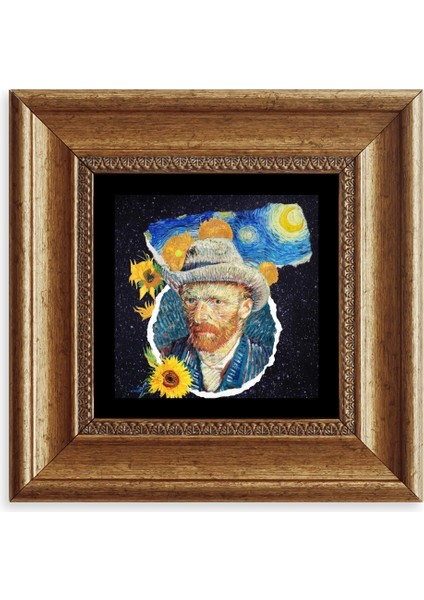 Van Gogh Çerçeveli Taş Tablo