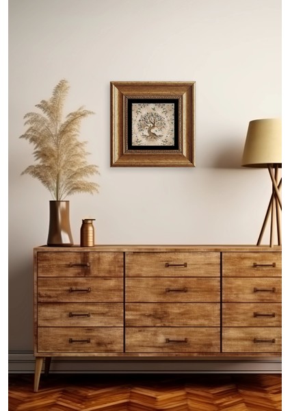 Hayat Ağacı Çerçeveli Taş Tablo modelleri