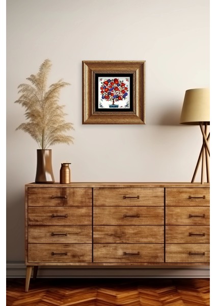 Bereket Ağacı Çerçeveli Taş Tablo modelleri