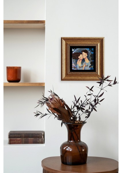 Sevgililer Çerçeveli Taş Tablo fiyatları