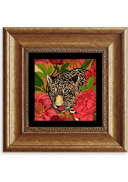 Kaplan Çerçeveli Taş Tablo