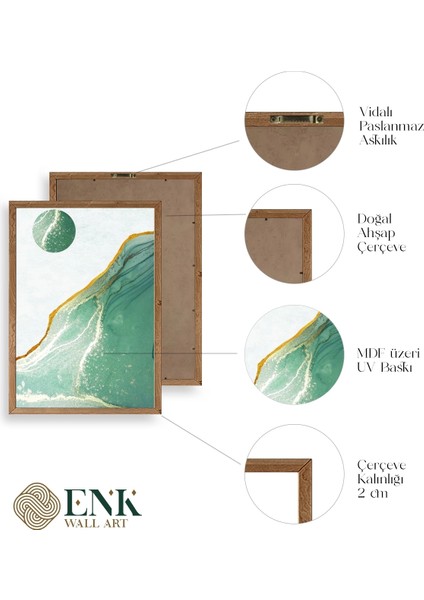 Manzara Üçlü Ahşap Çerçeveli Tablo fırsatları