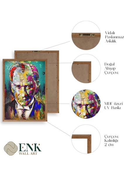 Atatürk Ahşap Çerçeveli Tablo fırsatları