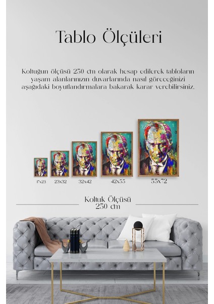 Atatürk Ahşap Çerçeveli Tablo indirimleri