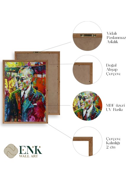Atatürk Ahşap Çerçeveli Tablo fırsatları