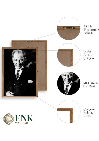 Atatürk Ahşap Çerçeveli Tablo fırsatları