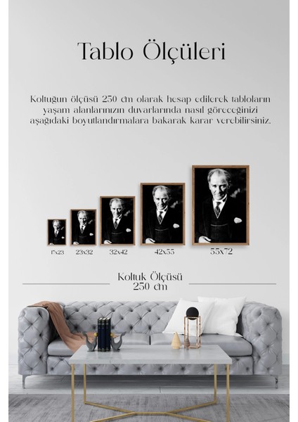 Atatürk Ahşap Çerçeveli Tablo indirimleri